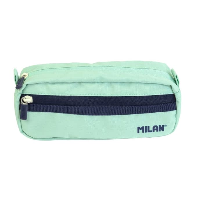 Milan 2-Zip Pencil Case - Seafoam Green - Image 1